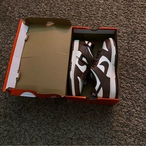 Nike Brown and White Sneakers Classic Design